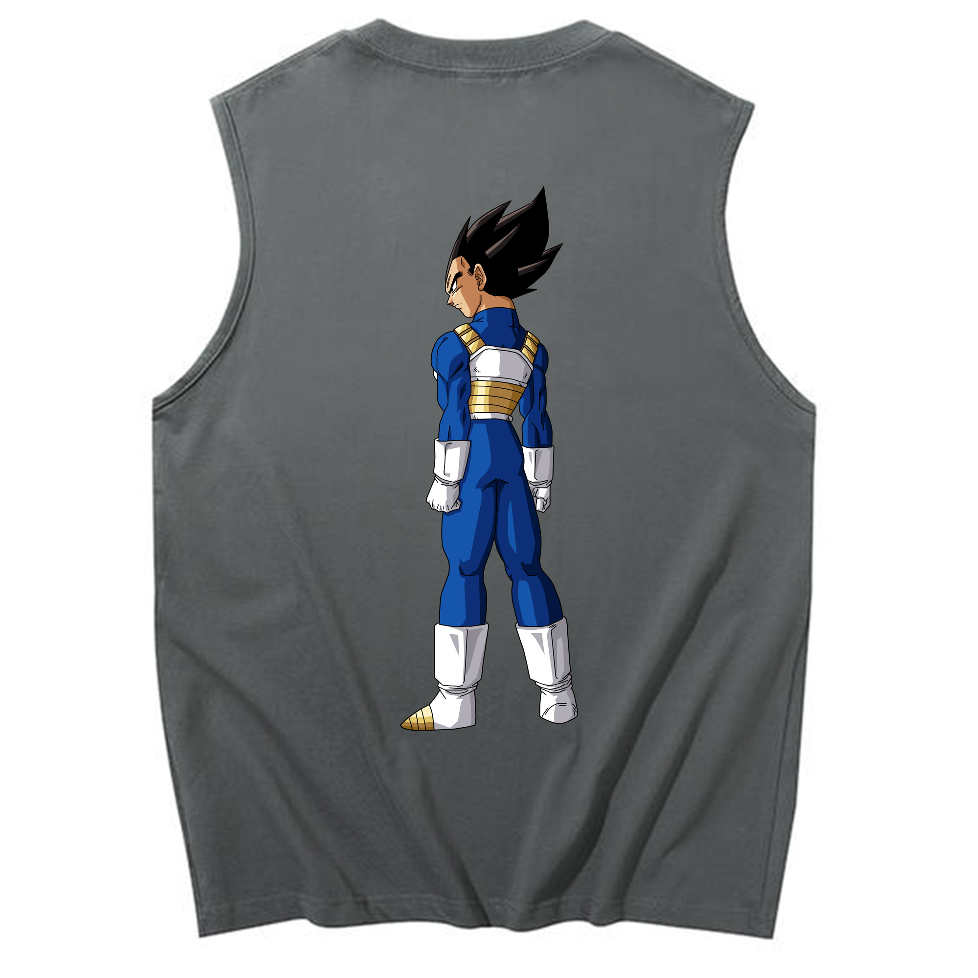 （画像用） ドラゴンボール ベジータ四世（Bejīta Yonsei）DRAGON BALL Vegeta IV コットン100％タンクトップ（背面プリント）